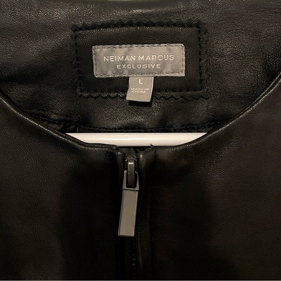Neiman Marcus Exclusive Black Leather Jacket - Picture 3 of 7